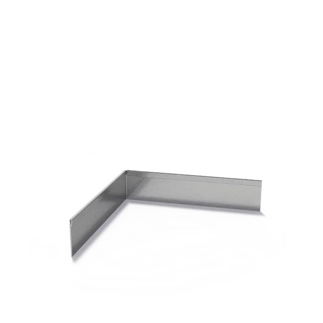 Angolo smussato in acciaio con bordo superiore appiattito 300 x 2 x 70 mm - Curva esterna