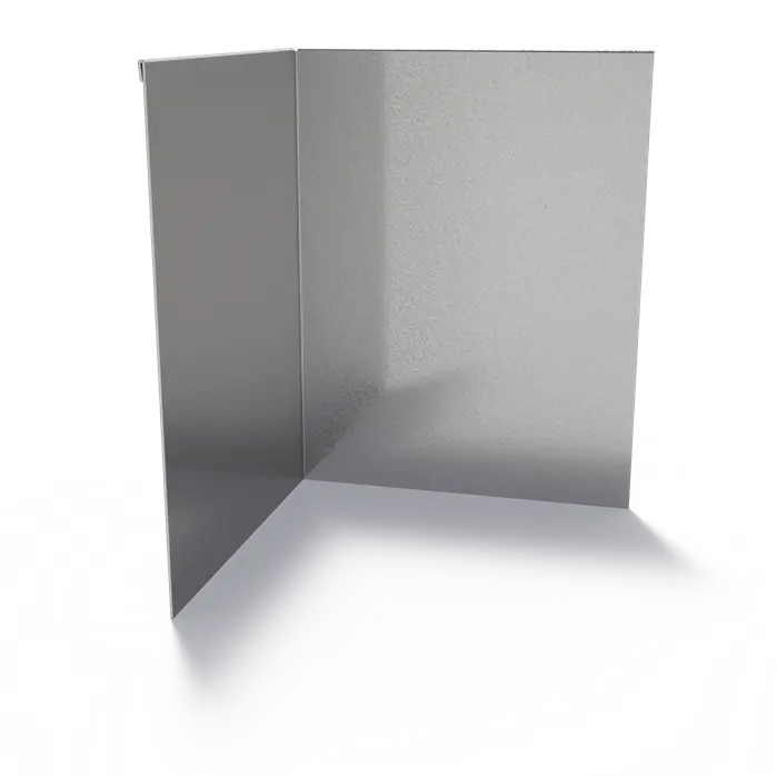 Stalen Borderrand Hoek met geplette bovenrand 300 x 2 x 390 mm - Binnenbocht