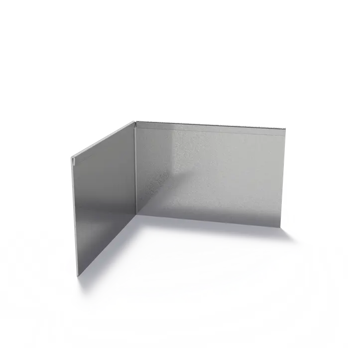 Stalen Borderrand Hoek met geplette bovenrand 300 x 3 x 200 mm - Buitenbocht