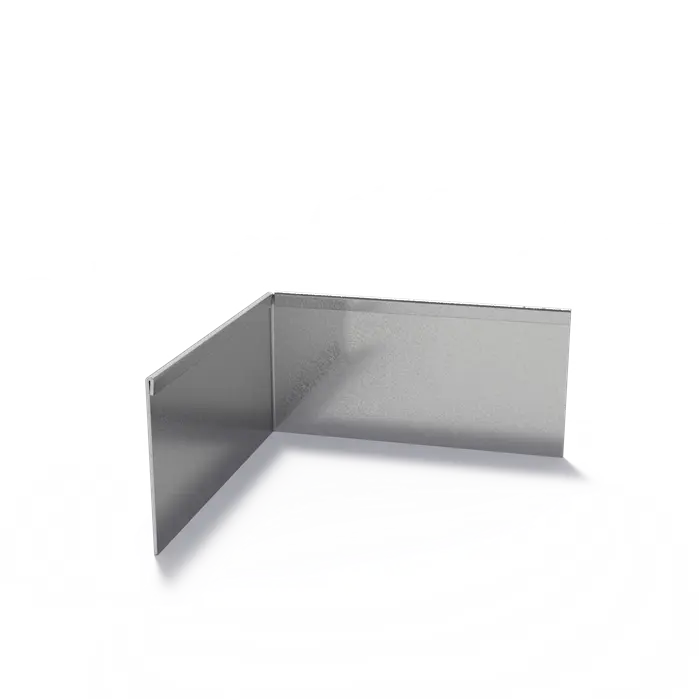 Stålkant skrå hjørne med flad overkant 300 x 3 x 150 mm - Udvendig bøjning