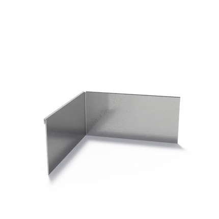 Angolo smussato in acciaio con bordo superiore appiattito 300 x 3 x 150 mm - Curva interna