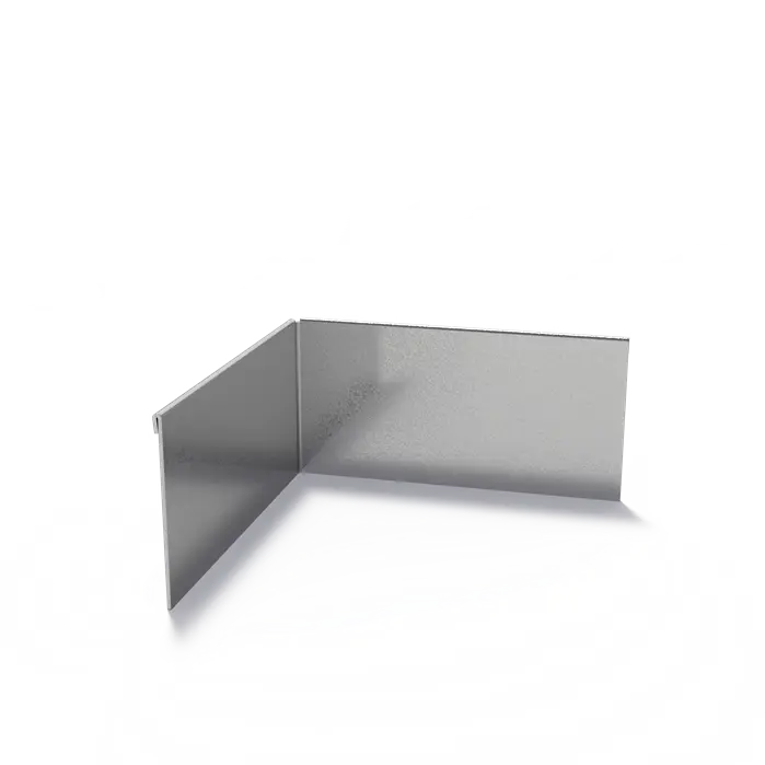 Stalen Borderrand Hoek met geplette bovenrand 300 x 3 x 150 mm - Binnenbocht
