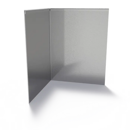 Angolo smussato in acciaio con bordo superiore appiattito 300 x 2 x 390 mm - Curva esterna
