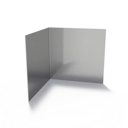 Angolo di bordo in acciaio con bordo superiore dritto 300 x 3 x 290 mm - Curvatura esterna