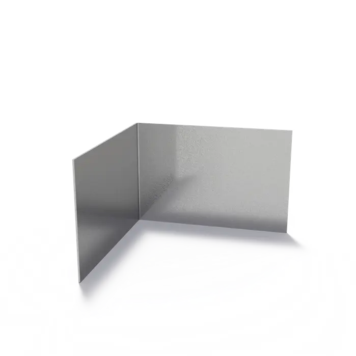 Steel Edge Border Corner with straight top edge 300 x 2 x 200 mm - Outer bend