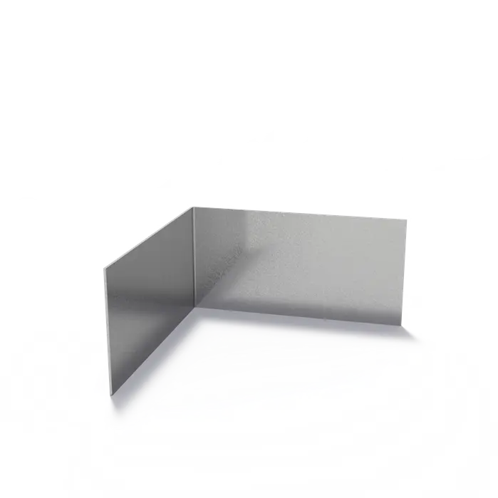 Steel Edge Border Corner with straight top edge 300 x 2 x 150 mm - Outer bend