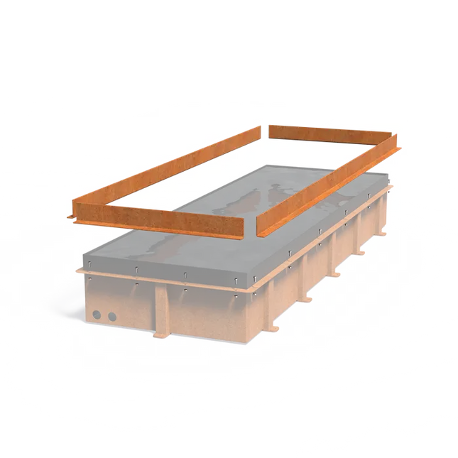 Cortenstaal Spiegelvijver L-Profiel 5008 x 45 x 110 mm