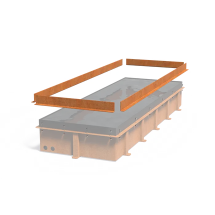 Cortenstaal Spiegelvijver L-Profiel 4008 x 45 x 110 mm