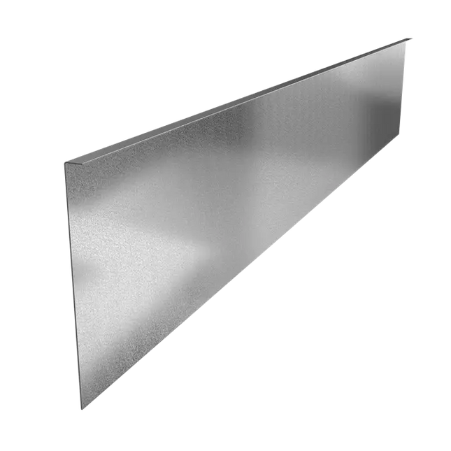 Stahlrandleiste – 2300 x 2 x 390 mm – Umgefaltete Oberkante – 5x
