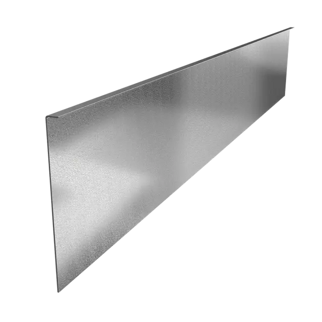 Stahlrandleiste – 2300 x 3 x 390 mm – Umgefaltete Oberkante – 5x