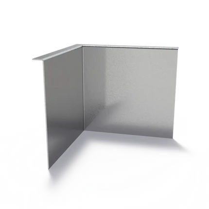 Angolo di bordo in acciaio con bordo superiore ripiegato 300 x 3 x 290 mm - Curvatura interna