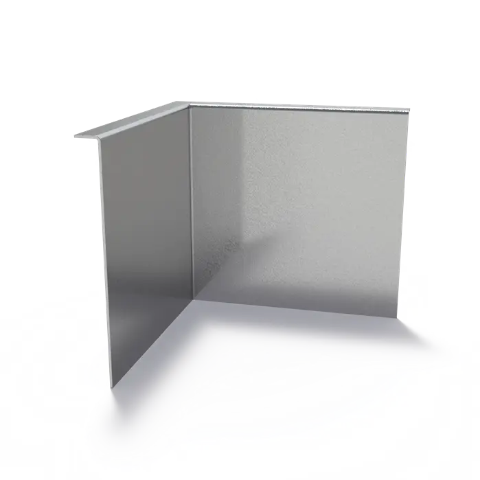 Angolo smussato in acciaio con bordo superiore rinforzato 300 x 2 x 290 mm - Curvatura interna