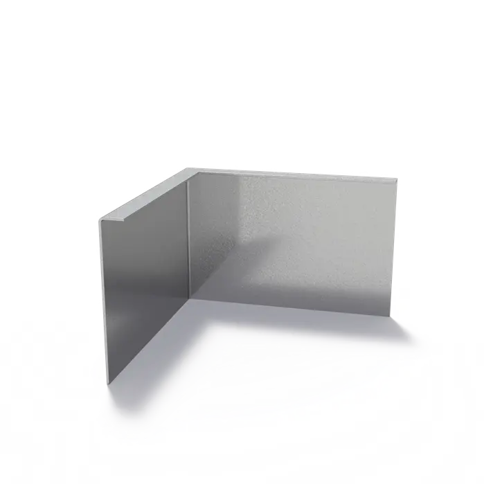 Stalen Borderrand Hoek met gezette bovenrand 300 x 2 x 200 mm - Buitenbocht