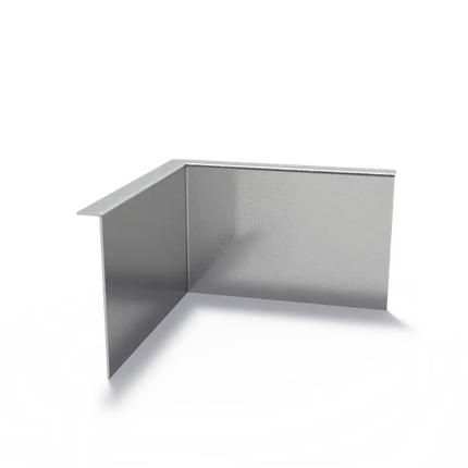 Angolo smussato in acciaio con bordo superiore rinforzato 300 x 2 x 200 mm - Curvatura interna