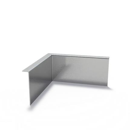 Angolo di bordo in acciaio con bordo superiore ripiegato 300 x 3 x 150 mm - Curvatura interna