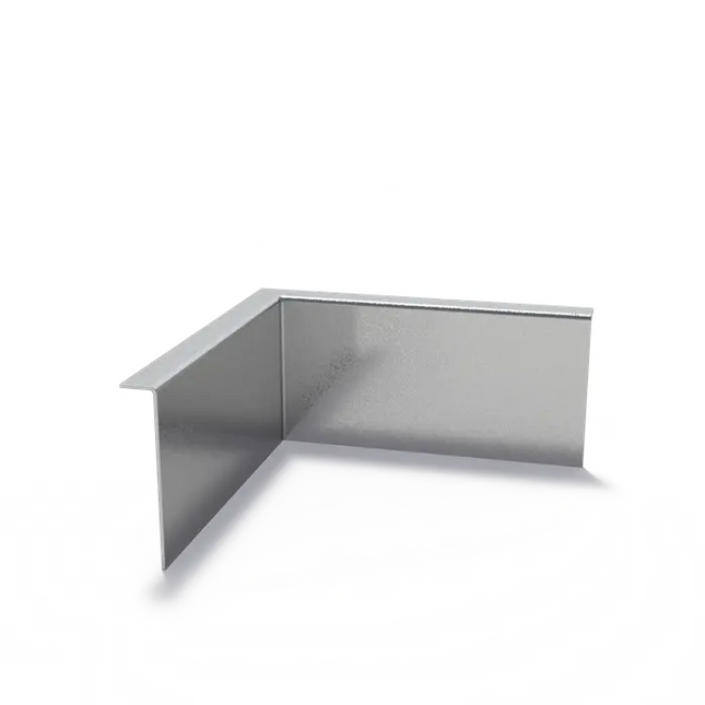 Angolo di bordo in acciaio con bordo superiore ripiegato 300 x 3 x 150 mm - Curvatura interna