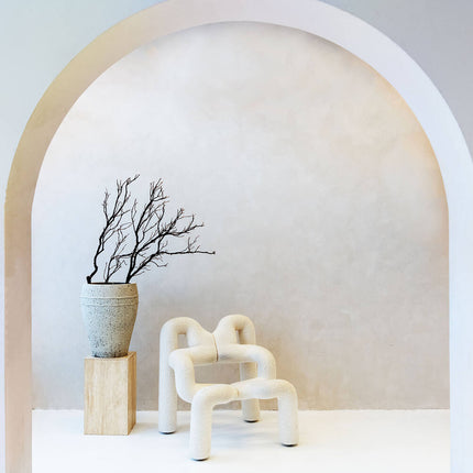 Pottery Pots Ares M, Chalk White Ø30 cm