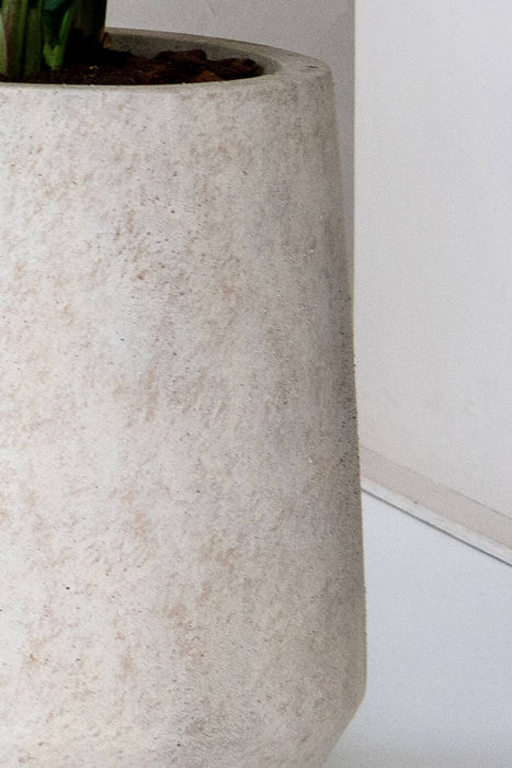 Pottery Pots Harith High S, Travertine Beige Ø23 cm