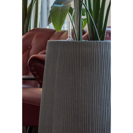 Pottery Pots Patt high M, Dark Grey Ø30 cm (verticaal geribbeld)