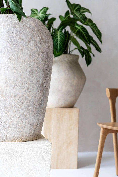 Pottery Pots Lena S, Travertine Beige Ø23 cm