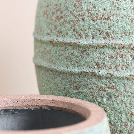 Pottery Pots Ares S, Rustic Green Ø19 cm