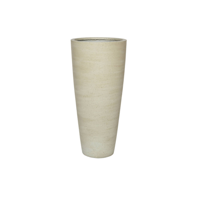Dax Beige Washed – L – D37 x H80 – Keramiktöpfe | Pflanzgefäß in Betonoptik