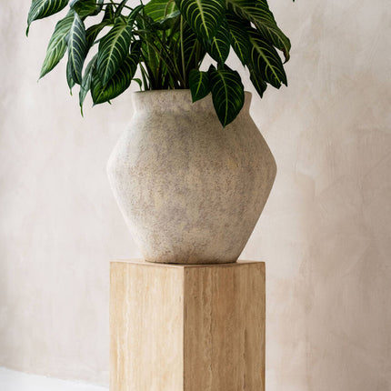 Pottery Pots Fleuri L, Travertine Beige Ø37 cm