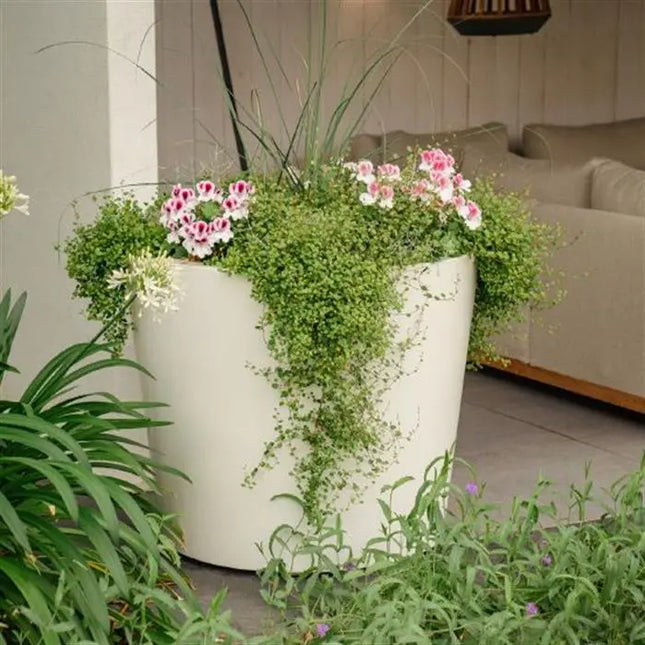 Pot de fleurs rond en polyester 120 x 80 cm
