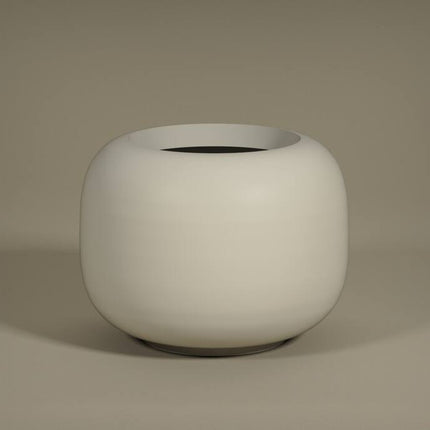 Pottery Pots Sphere Laag M, Silk White Ø34 cm