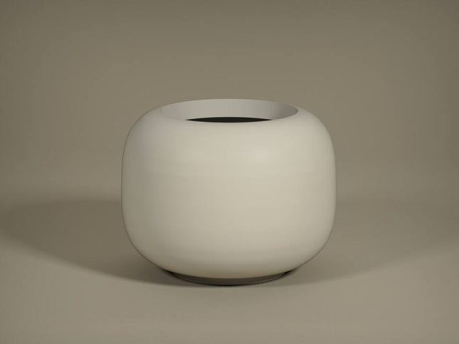 Pottery Pots Sphere Laag M, Silk White Ø34 cm