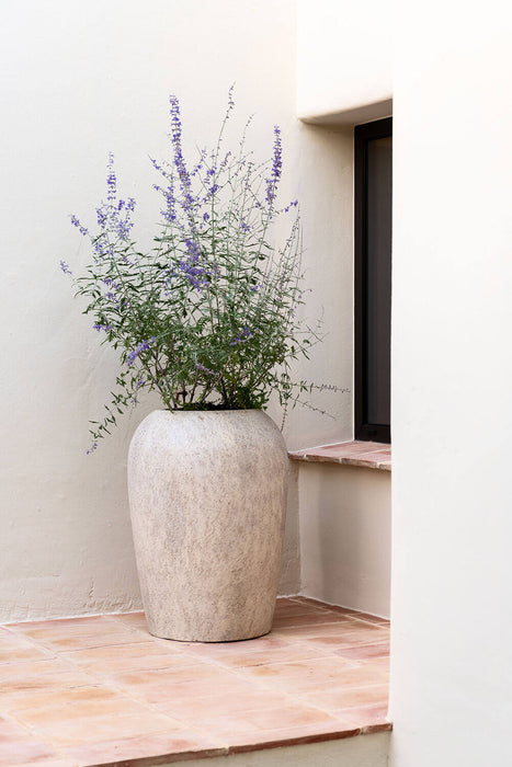 Pottery Pots Lena S, Travertine Beige Ø23 cm