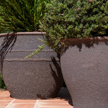 Pottery Pots Athena L, Umber Brown Ø45,5 cm