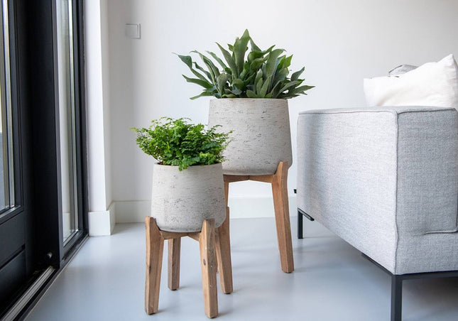 Pottery Pots Patt XXXL (Feet High), Grey Washed Ø38,4cm