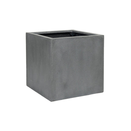 Pots en céramique aspect béton - Gris bloc - L - D50 x H50