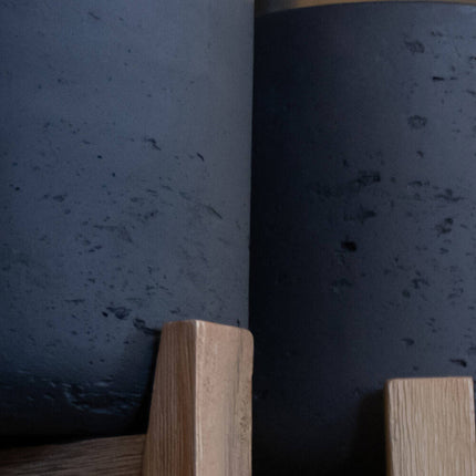 Pottery Pots Charlie XL (Feet Low), Black Washed Ø30cm