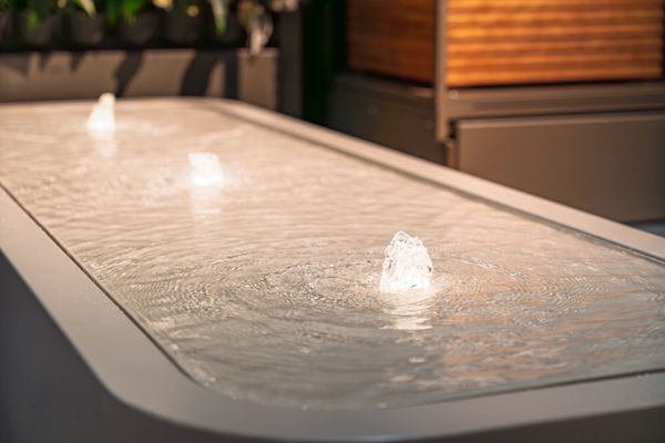 Watertafel Aluminium met Fontein 400x100x40 cm - Premium