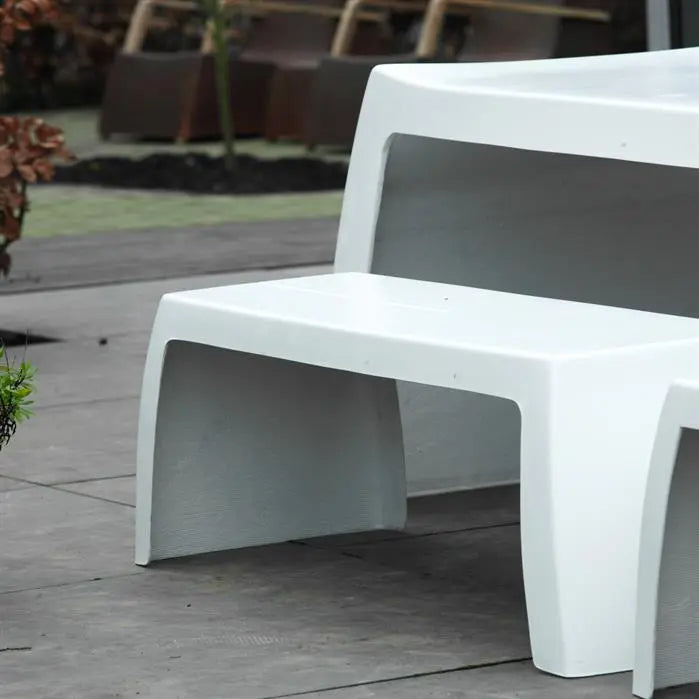 Tuinbank Wit 160 x 38.5 x 47 cm - Polyester