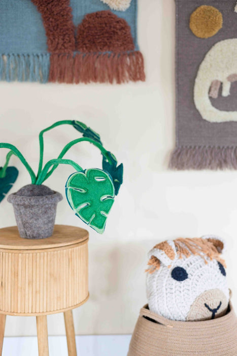 KidsDepot vilten Monstera plant - groen