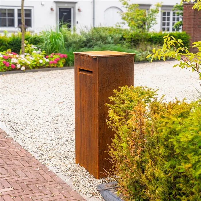 Pakketbrievenbus Cortenstaal CASE