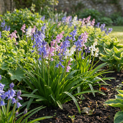 320x Hyacinthoides Hispanica mix - Bloembollen - Spaanse boshyacint mix - Diversen - Verwilderingsbol - Bolmaat 7/8
