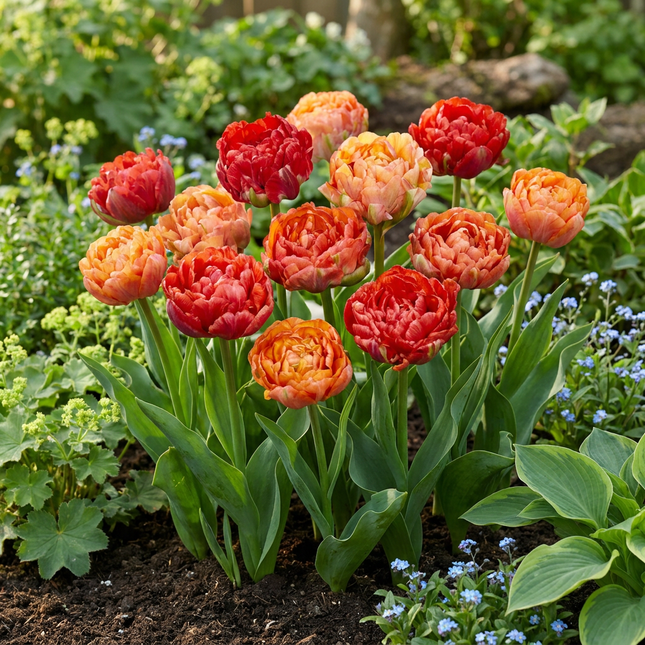 96x Tulipa Gudoshnik Double - Bloembollen - Gevuldbloemige tulp Gudoshnik - Diversen - Voorjaarsbloeier - Bolmaat 11/12