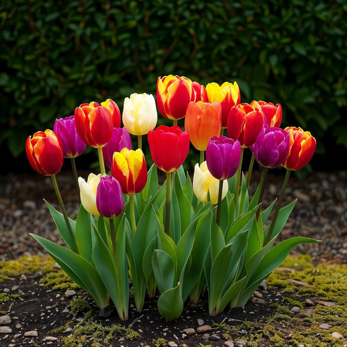 Bloembollen - Tulp Triumph mix - Diversen kleuren - 15 stuks - Bolmaat 11/12 - XXL Pack