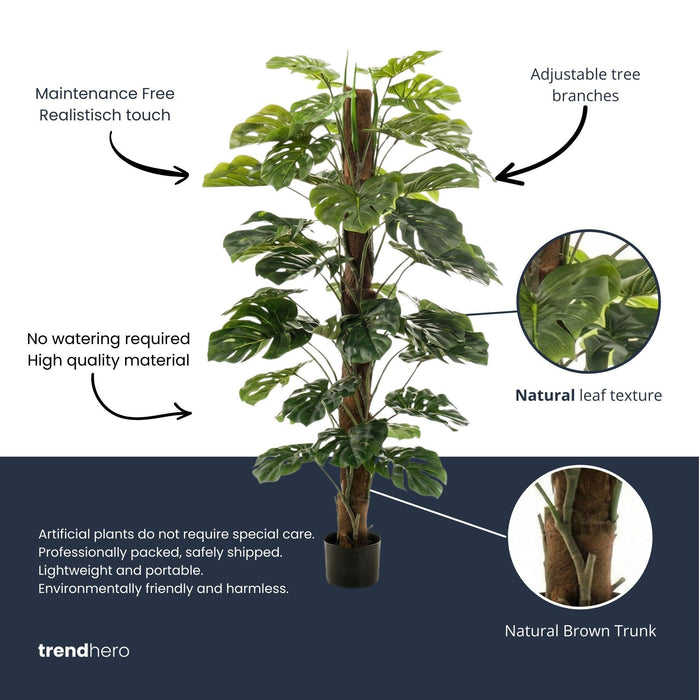 Monstera op stok 150 cm - Kunstplant - Artificial plant