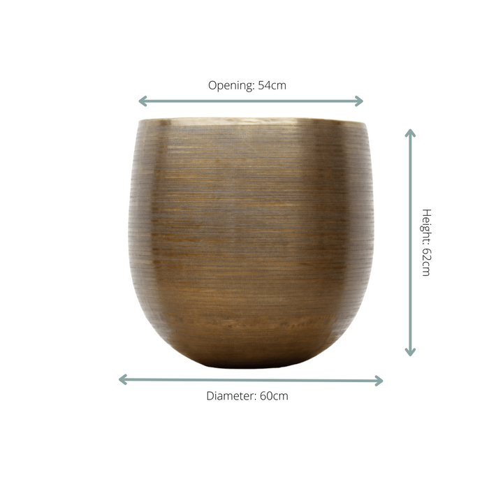 Rowen gold - 60x62 - Plantenpot Metaal