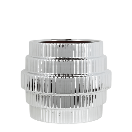 Kolibri Home | Allure Empire Shiny sierpot - Zilver - Ø9cm
