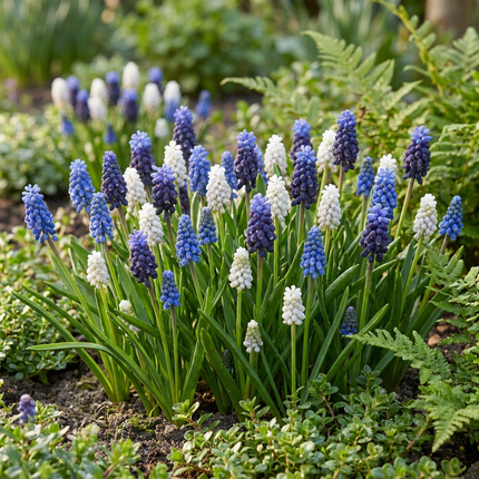 50x Muscari Magic mix - Bloembollen - Druifhyacint - Diversen - Verwilderingsbol - Bolmaat 7/8