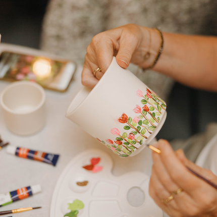Kolibri Company | Creatives Gift Set | Pink Portugal Orchid + DIY Painting Kit – incl. decorative pots, paint, brushes & tray