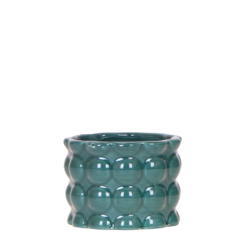 Kolibri Home | Maceta decorativa Cotton Shine - Verde - Ø6cm