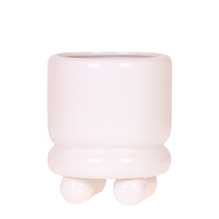 Kolibri Home | Dotty sierpot - Wit - Ø9 cm