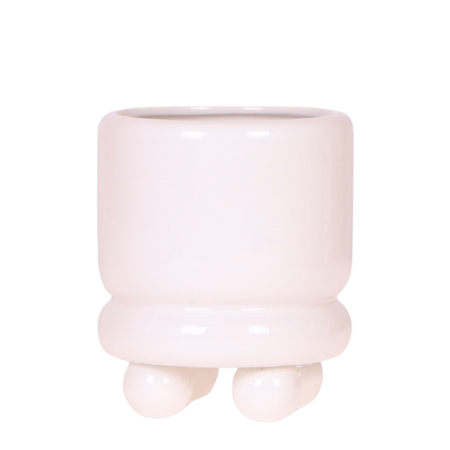 Kolibri Home | Dotty ytterkruka - Vit - Ø9 cm